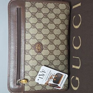 GUCCI 1990s coated canvas clutch bag/pouch collectors piece, excellent condition